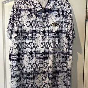 ANTIGUA Mens XL Purple BALTIMORE RAVENS Polo